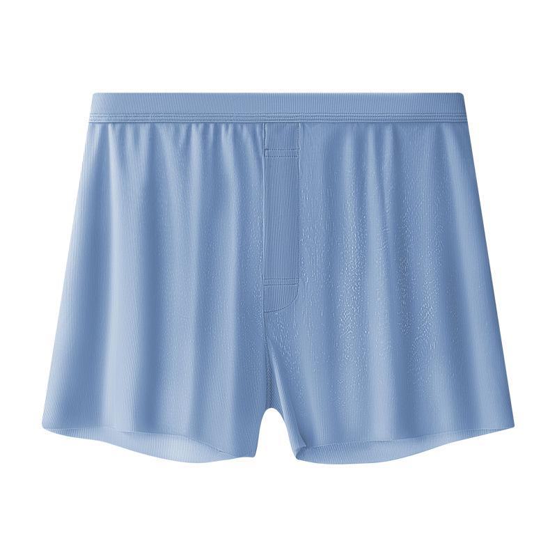 

Пижама мужская Ice Silk: Однотонные, свободные боксеры для дома XL синий