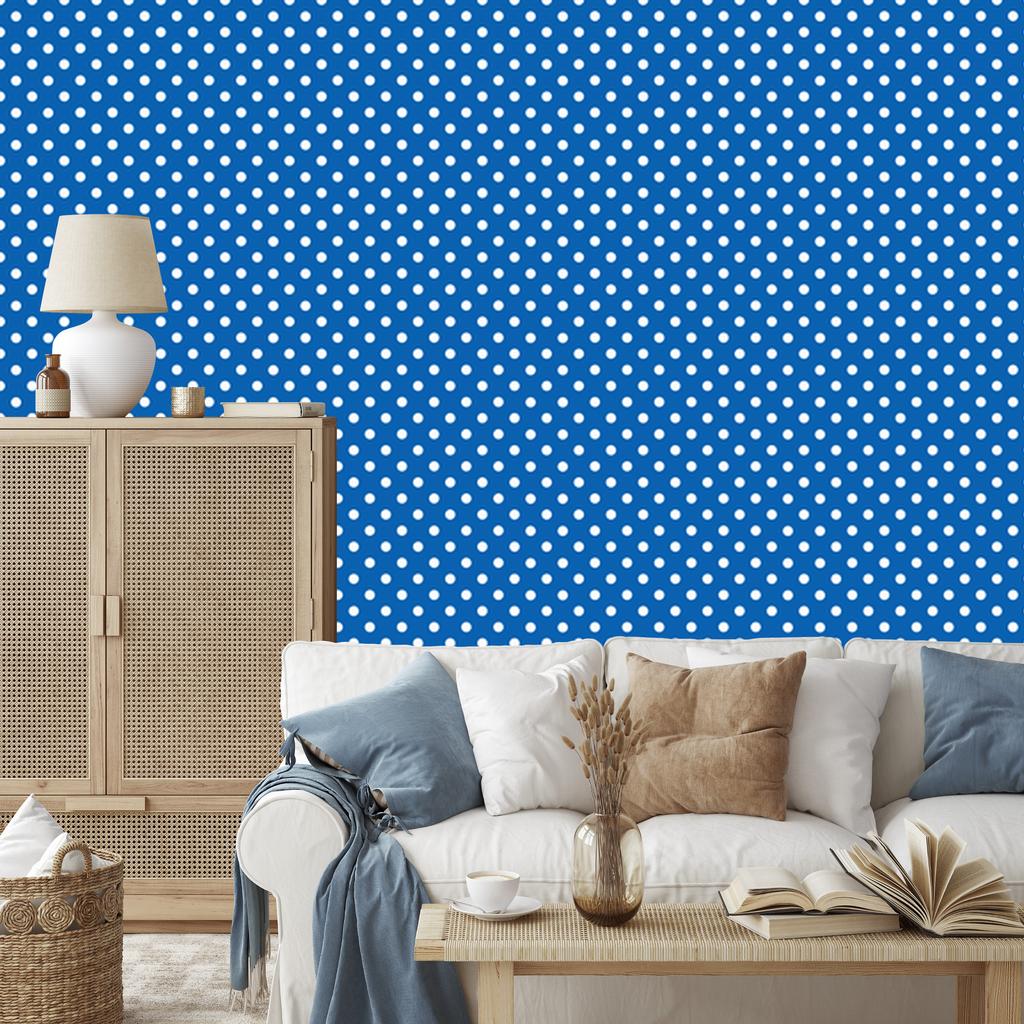 Blue and Blue Dots Wallpaper, Subtle Detail 50x1000
