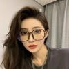 Vintage Square Glitter Frame Anti-blue Glasses Women Fashion Optical Eyewear Eyeglasses