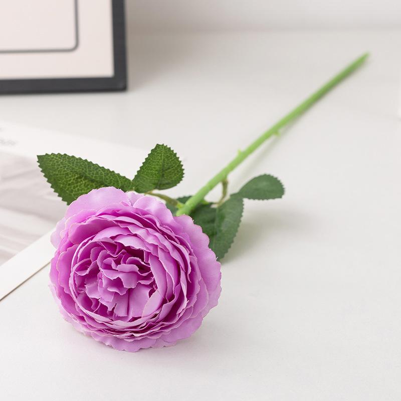 48cm Real Touch Peony Artificial Flowers Branches Rose Decor For Home Vase Wedding Christmas Valentine's Gift Fake Flower