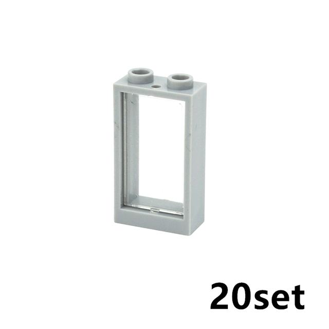 City Window Building Up Cubes Custom Build House Door Frame Glass Bricks Parts Fits 60594 60616 60621 60596 MOC Educational Tool Parts Fo