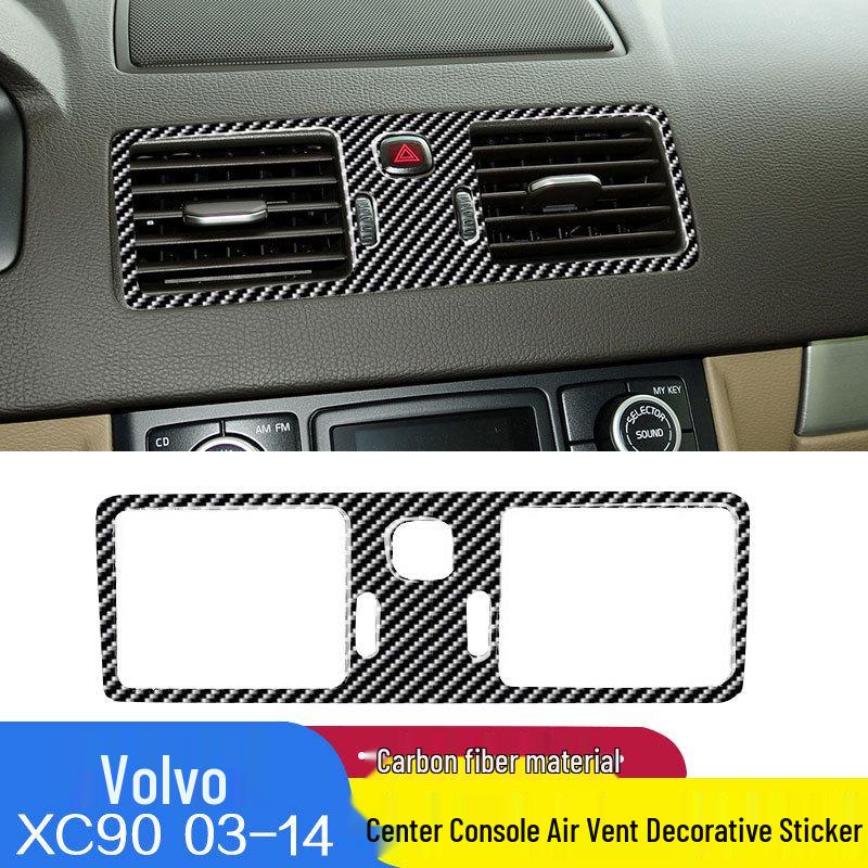 Volvo XC90 03-14 Carbon Fiber Central Console Air Vent Decor Sticker