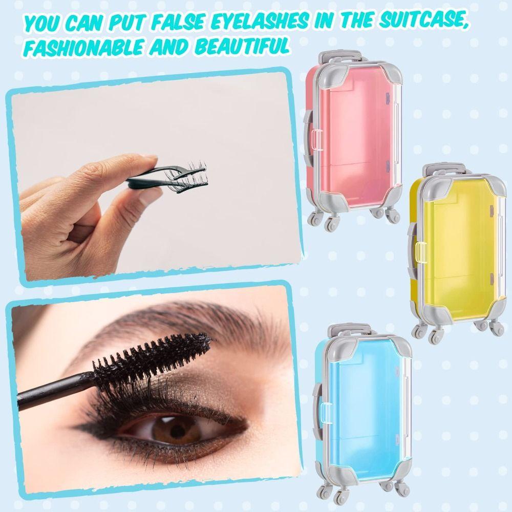

Simulation Trolley Case False Eyelashes Packaging Boxs Miniature Trolley Party Favor Boxs фіолетовий