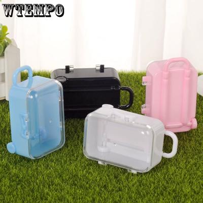 WTEMPO 12 STÜCK Kreative Kofferförmige Plastik-Geschenkboxen Partydeko Süßigkeitenboxen Klappdeckel-Verpackungsboxen zur Aufbewahrung und zum Verschenken empfindlicher Gegenstände