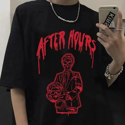 Mode Rapper The Weeknd After Hours T-Shirt Herren Damen Harajuku Sommer Unisex Hochwertige Baumwolle Sommermode Locker