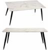 Table Basse - GIFT DECOR - DM 9698 - Métal Mélamine - Design Marbre - 60x45x110 Cm
