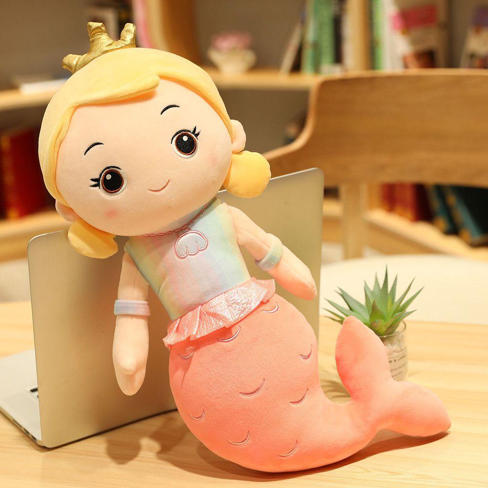 Adorable Crown Mermaid Stuffed Toy Doll Perfect For Kids Birthday Gifts And Playtime