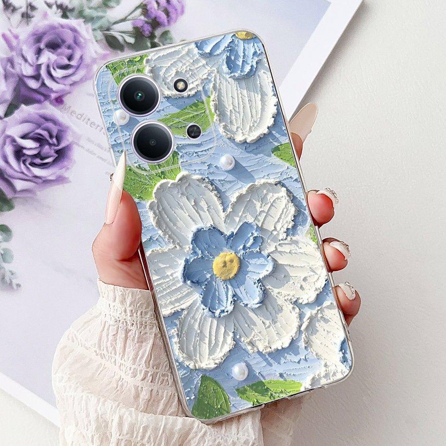 For Xiaomi Redmi 15C 5G Case 2025 Popular Flower Soft Silicone Transparent TPU Phone Cover For Redmi15C 5G Poco C85 173mm Bumper
