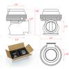 38mm External Wastegate V-Band Flanged Turbo Waste Gate For Supercharge Turbo Manifold PQY-5831-MB