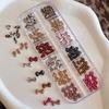 Korean Style Sweet Resin Bowknot Ribbon Butterfly Leopard For Nail Art Glitter Charm Decor Diy Manicure Art Accessories