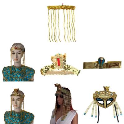 Lustiges Pailletten-Haarband Cosplay Ägyptenkönigin für Halloween Cosplay