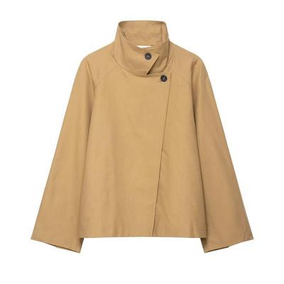 Women's Fashion Casual Stand Collar Short Trench Coat Jacket