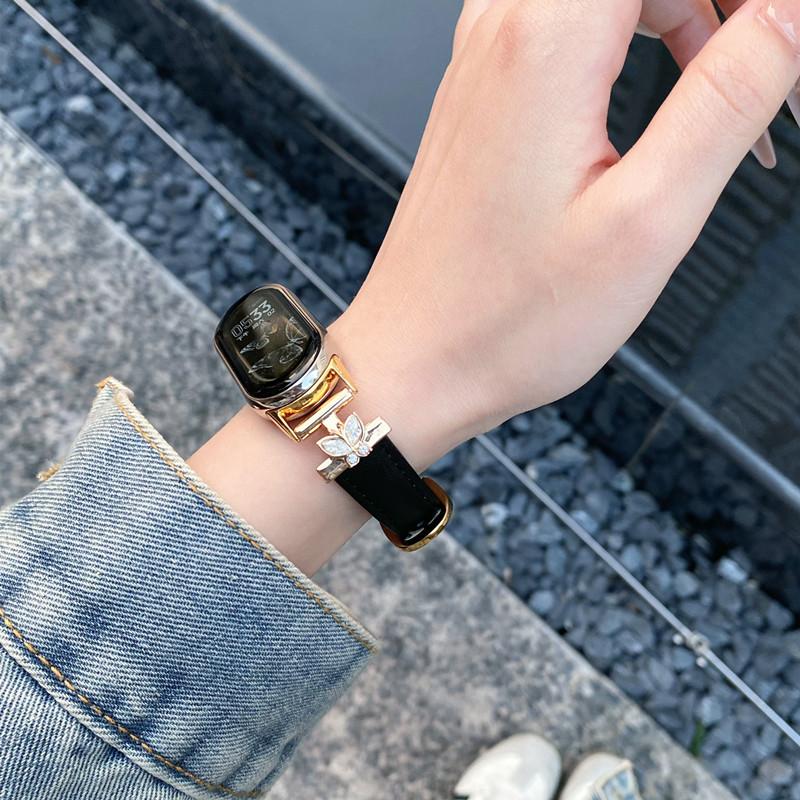 Luksusowy skórzany pasek do paska Xiaomi Mi Band 9 Wymiana paska wielokolorowego do paska Xiaomi Mi Band 8 Bransoleta Correa