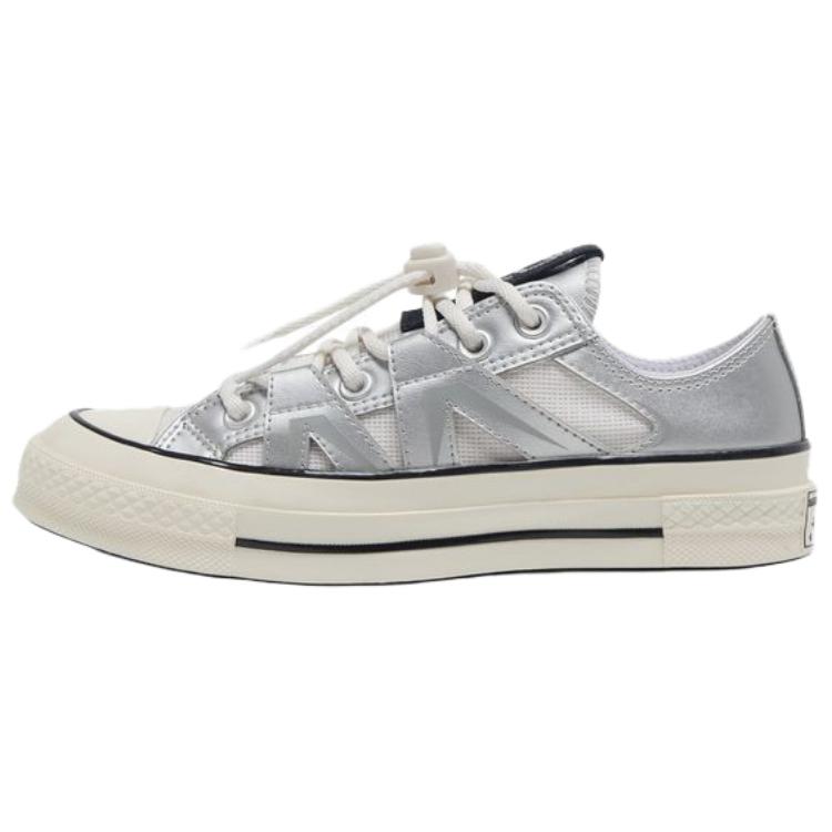 

Converse Chuck 70 Low Metallic Pack Unisex Sneakers Cream Dull-Silver Egret A15188C 36