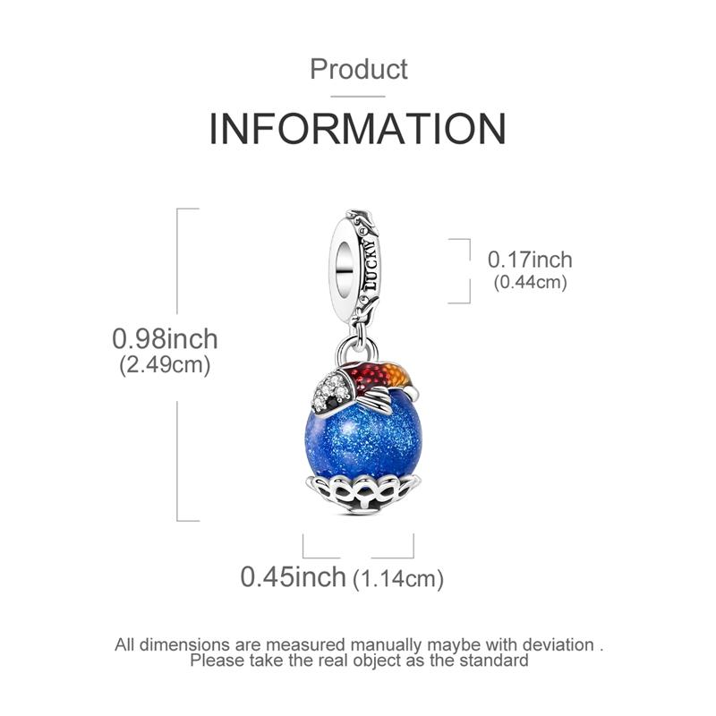 Original Charms Copper Blue Lucky Koi Animal Pendants Fit Charms Plata Bracelets For Women Women Jewelry Making Diy