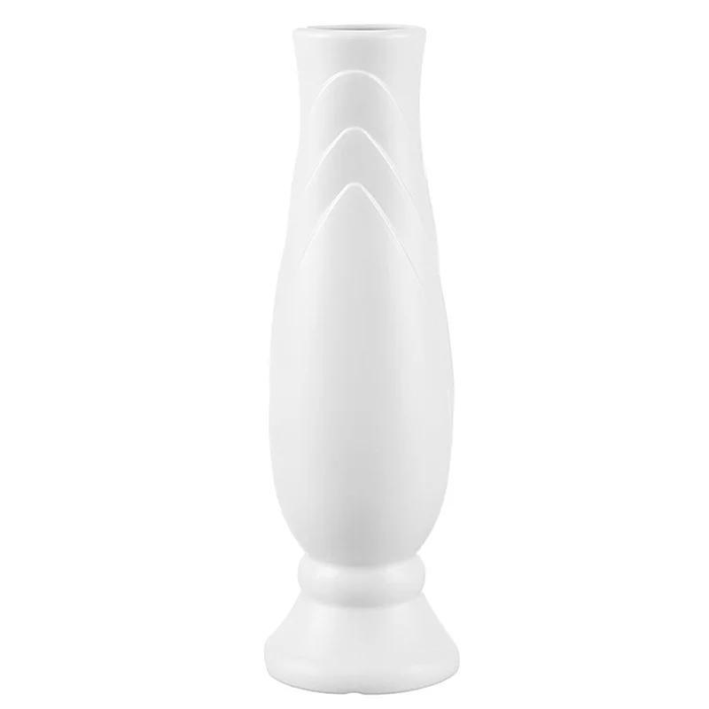 1 Pz Vaso per fiori moderno Vaso di plastica bianco rosa Vaso per fiori Cesto Nordico Casa Soggiorno Decorazione Ornamento Disposizione floreale