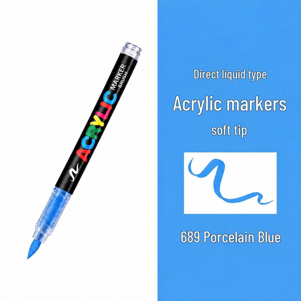 Guangna 8101 Waterproof Acrylic Marker Pen - Soft Tip, Press-Free for Students and Artists