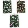 Kunstrasen-Wandpaneel mit Blumen, Künstliche Pflanze Florale Kulisse für Terrassen-Privatsphäre