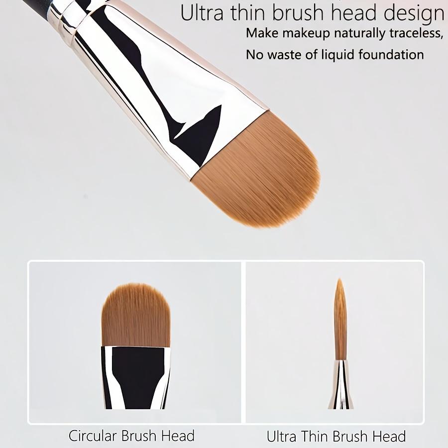 Flat Round Ultra-thin Foundation Concealer Makeup Brush Professional Contour Liquid Cream Concealer Make-up Tool 4 Types Sizes