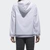 adidas Hooded Windbreaker Sports Jacket Women Outerwear White CV5476