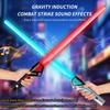 Non-Toxic Children Colorful Glowing Sword Toys Telescopic Music Laser Sword 2-In-1 Rotating Decompression Toy Light Sword Kids Adult Toys