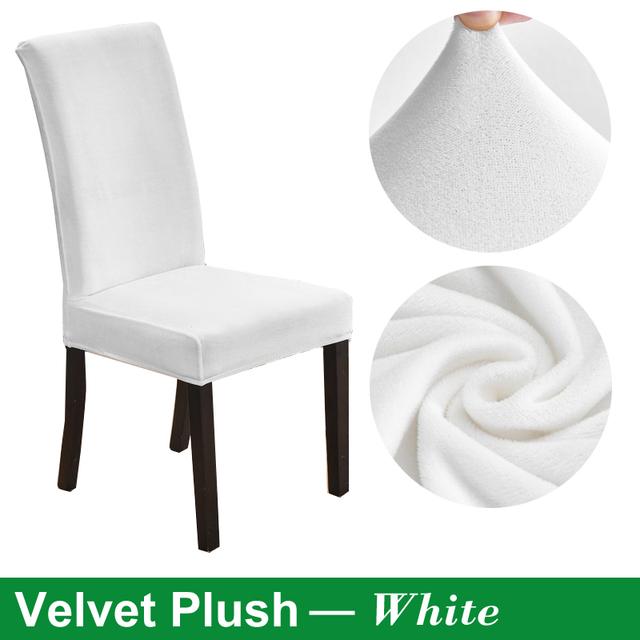Velvet Chair Cover For Dining Room Thick Elastic Dining Chair Cover Stretch Chair Slipcover Cover For Chair Kitchen Chair Cover for Home