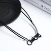 Metal Texture Leather Rope Necklace Korean Style Necklace Black Rope Necklace Female Necklace