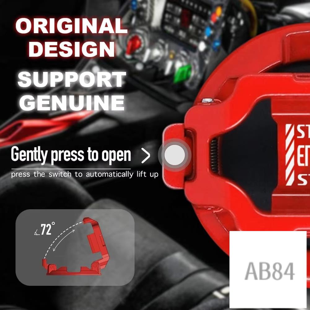 Decor Car Protector Push Start Switch Button Cover Protector Start Stop Button Cover красный