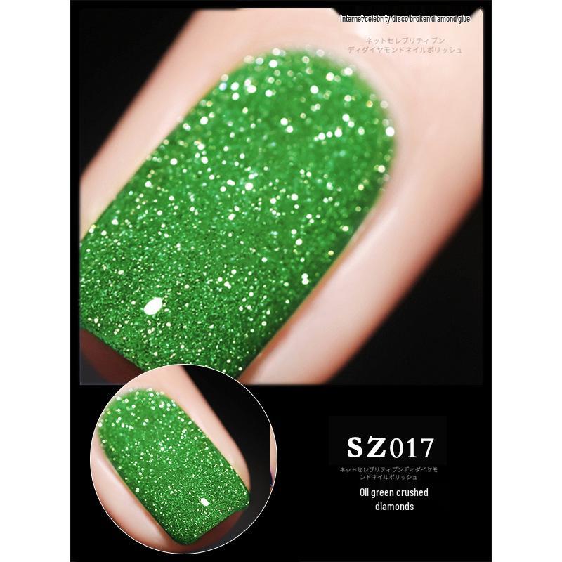 18-Color Ultra Bright Crushed Diamond Glitter Nail Gel Polish