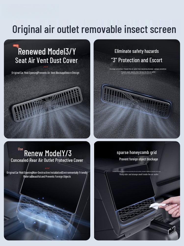 Insect-Resistant Air Inlet Grille Protector for 2023 Tesla Model Y / 6-Seater YL / Model 3