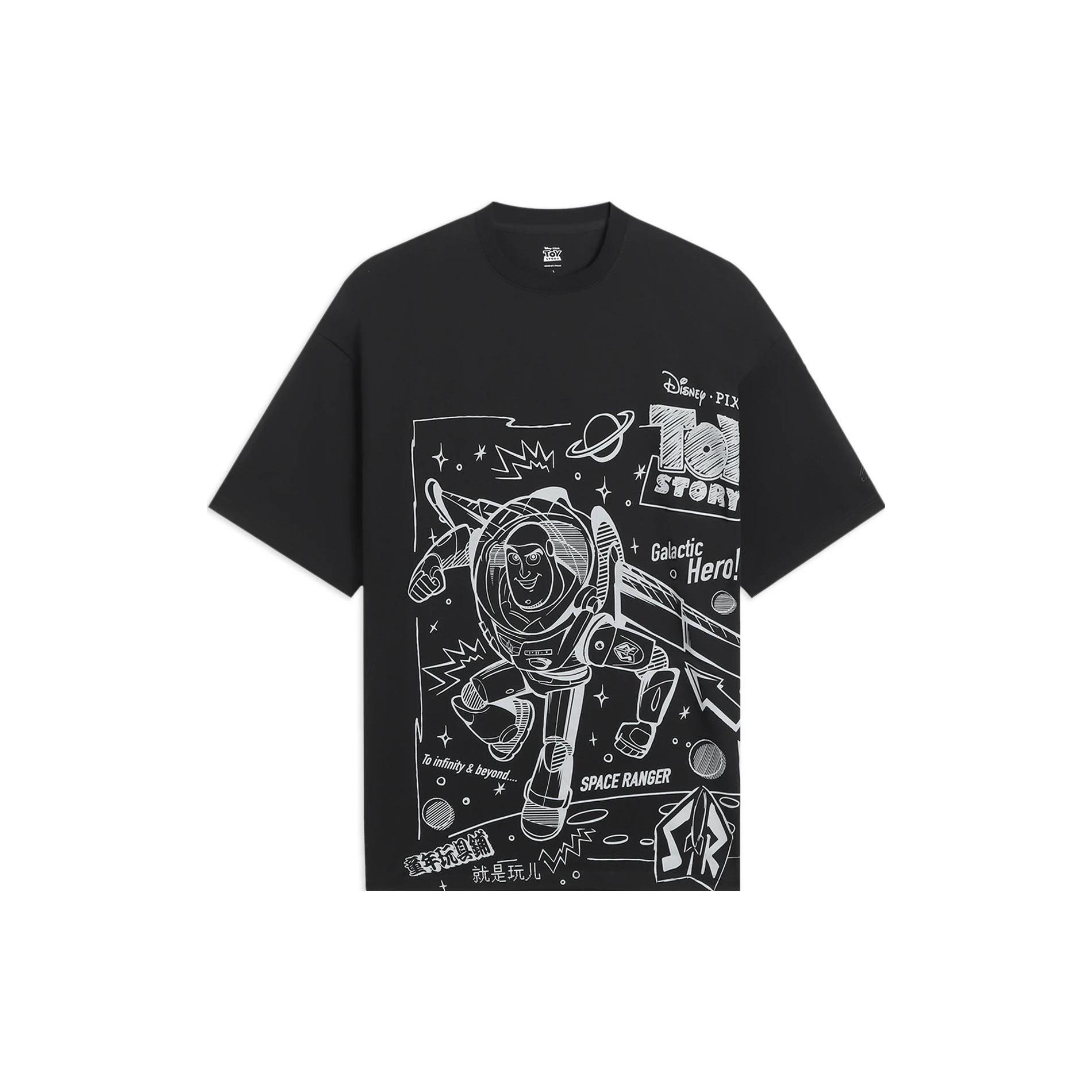 Li Ning x Disney T Shirt Unisex Black AHSS703-1 XXL