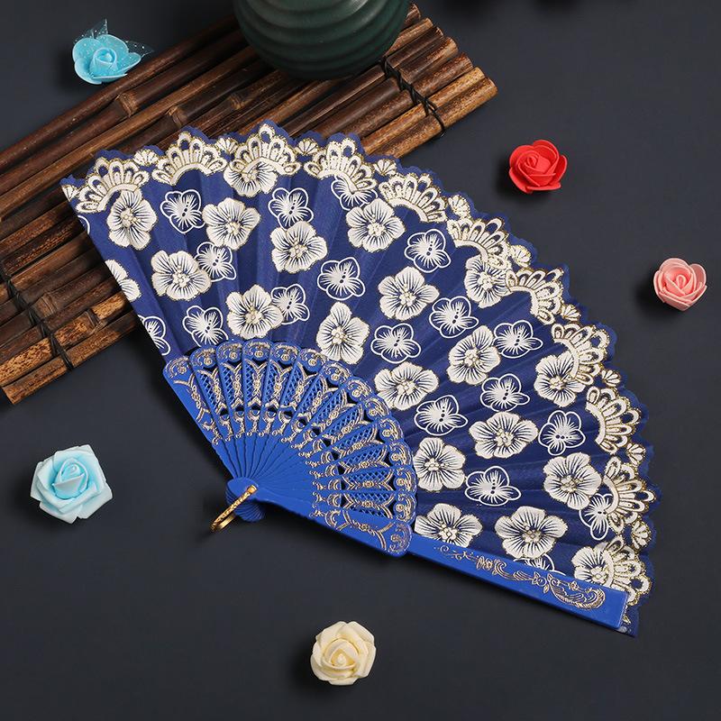 

Винтажный складной веер «Цветущая сакура» - Идеален для Хэллоуина, Рождественских выступлений и фото в ханьфу, Прекрасный аксессуар на День благодарения