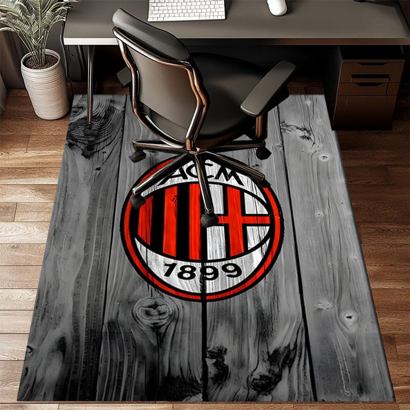 Milan Football club Printed Office Carpet Chair Cushion  Entryway Rug, Rugs for Living Room, Bedroom Christmas gifts