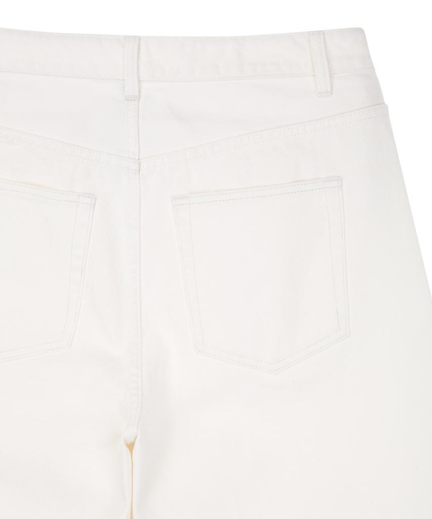 IL CORSO Curved Wide Denim Pants Cream