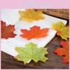 Premium 50 Pieces Artificial Silk Maple Leaves For Wedding Party And Home Autumn Decor