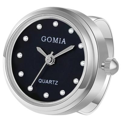 Ring Watch Free Size 3ATM Waterproof Ring Watch Ring Watch Numeral Analog Cute Silver Black Fashion Accessory Women's Women's