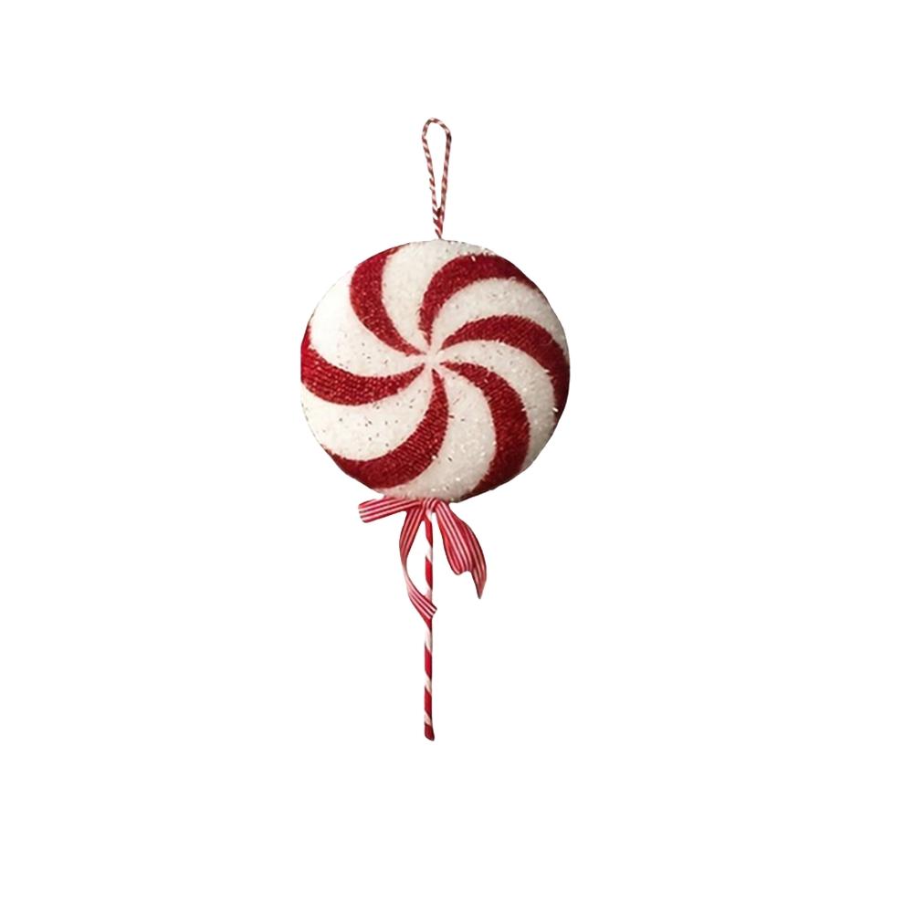 YAFEX Rot-Weißer Riesiger Glitzernder Lutscher Weihnachtsbaum Hängedekoration 2025 Heißer Verkauf Marke. Neu und hochwertig