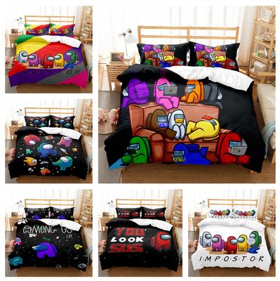 3D Space Werewolf Kill Print Bedding Set Cartoon Game Duvet Cover and Pillow Case 2/3 Pieces AU180 * 210 Full Size Home Decoration