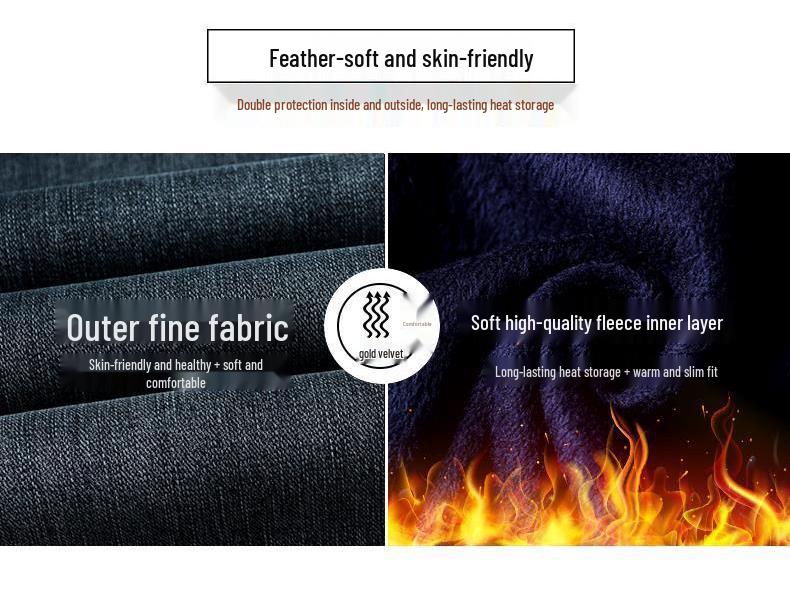2025 Winter High-Waisted Black Frayed Straight Jeans: Velvet Lined, Loose Stretch Fit for Women
