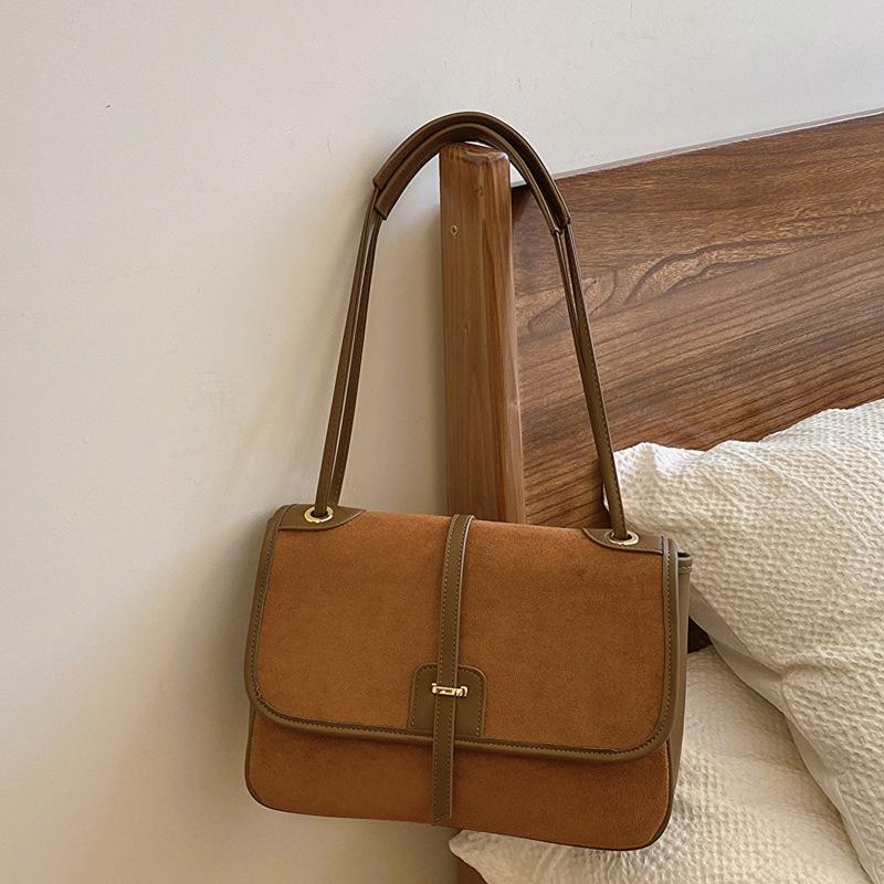 

Ретро кожаные сумки подмышки для женщин французские сумки через плечо большой вместимости универсальные роскошные дизайнерские сумки для поездок на работу