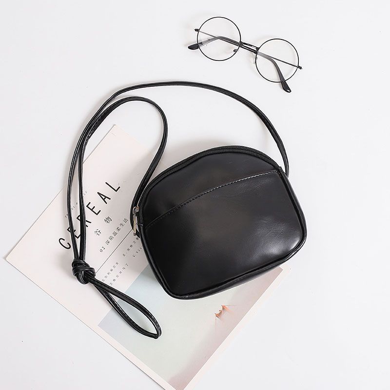 

Сумка мини через плечо из мягкой кожи в западном стиле, дизайн для особых интересов, классная Black