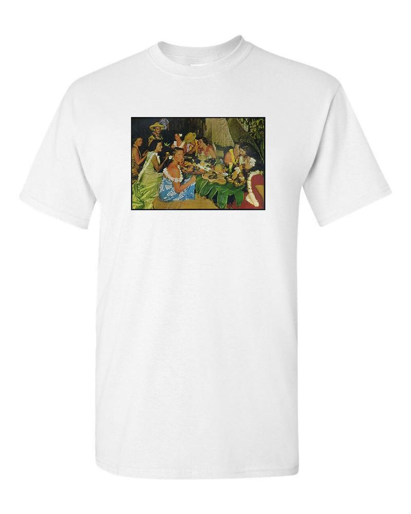 

Retro Tiki T Shirt White 100% Cotton Mug Bar No. 25 Restaurant 4XL