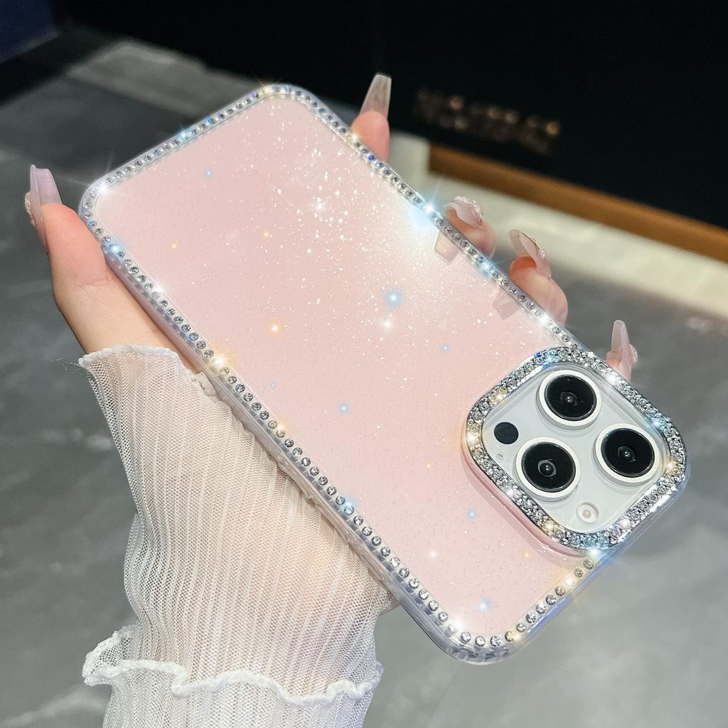 IMD Glitter Stars Plating Finger Ring Diamond Case For iPhone 17 Air 16 E 15 14 13 Pro Max Plus Rhinestone Clear Shockproof Capa