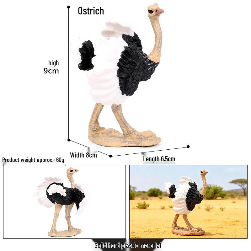 Children's Animal Simulation Toy Set: Eagle, Falcon, Secretary Bird, Owl Figurines