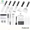 Stainless Steel BBQ Tool Set - Outdoor Grill & Teppanyaki Spatulas