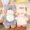 Children'S Sleeping Kitten Soothing Doll Cute Pet Rabbit Bear Claw Machine Rag Doll Plush Toy Birthday Gift