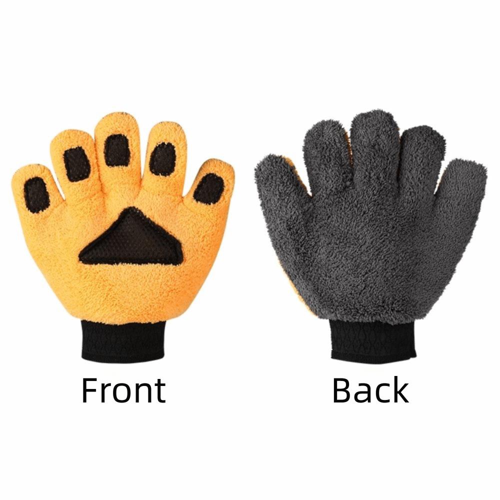 Coral Fleece Cleaning Gloves Soft Absorbent Cleaning Brush Gloves Car Cleaning Brush Auto Cleaning