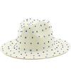 Rhinestones Men's and Women's British Style Fashion Shade Jazz Hat Spring and Summer Outdoor Travel Seaside Sunscreen Big Eaves Straw Hat