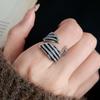 Red Zircon Smooth Heart-shaped Open Ring Simple Index Finger Rings Jewelry for Women