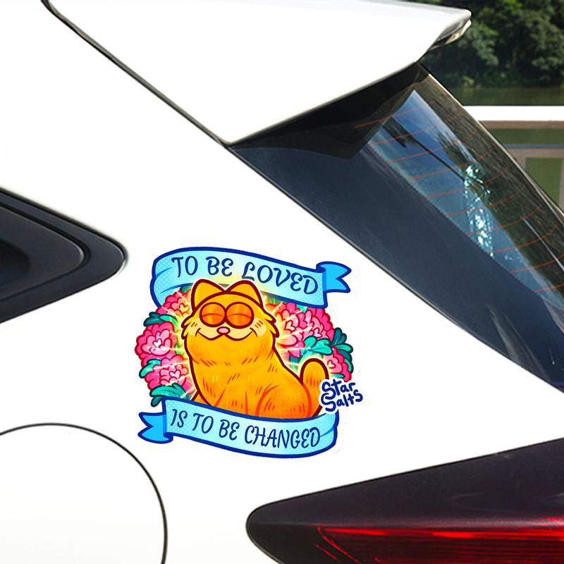 Well Loved Garfield Sticker Car Stickers Funny Creative Waterproof Vinyl Decal Motorcycle Decorative Accessories